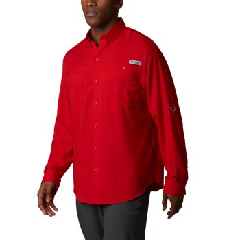 Columbia Muške Košulje - PFG Tamiami II Long Sleeve Tall Crvene | NJDY-39428